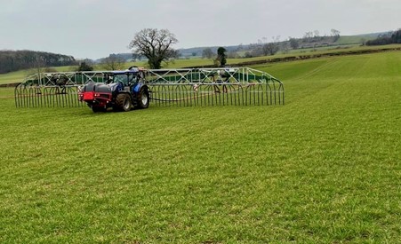 organic fertilizer in field